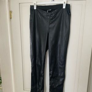 H&M V-Waist Leather Pants